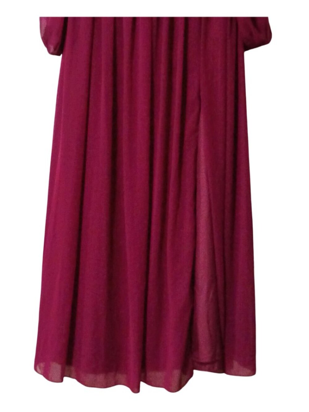 Azazie Norah Burgundy Chiffon Long Sleeve Bridesmaid Dress A16 NWT - Picture 4 of 16